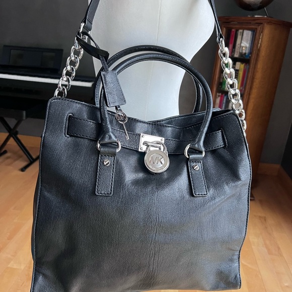 Michael Kors Hamilton Black Saffiano Leather Tote Bag